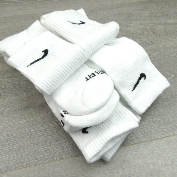 Nike Everyday Plus Crew Socks (6 Pack) Mens Size 12-15 White NEW - Picture 6 of 9